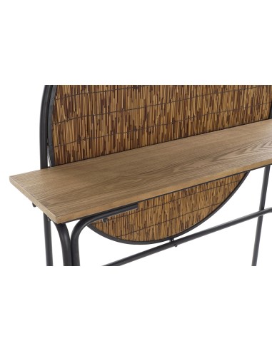 CONSOLA MADERA METAL 119X32X135