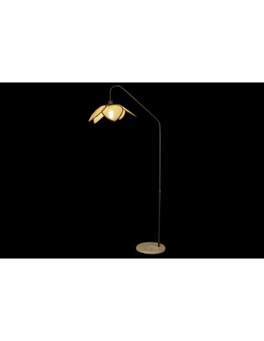 LAMPARA PIE CEMENTO RATAN SINTETICO 45X72X165