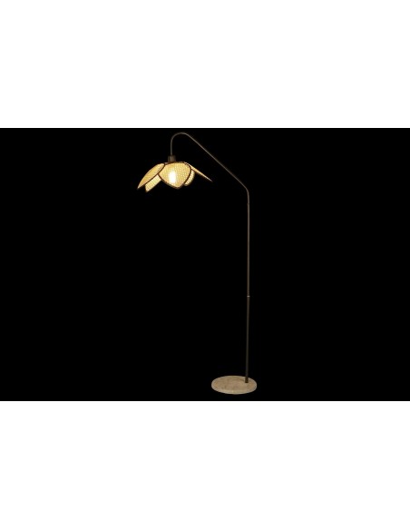 LAMPARA PIE CEMENTO RATAN SINTETICO 45X72X165 LAMPARA PIE CEMENTO RATAN SINTETICO 45X72X165