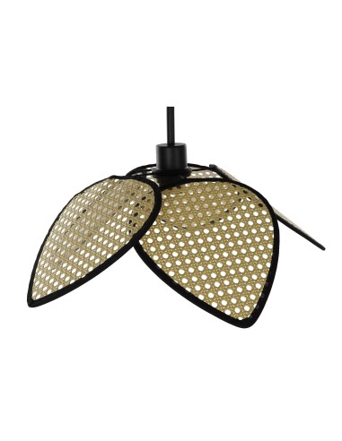 LAMPARA PIE CEMENTO RATAN SINTETICO 45X72X165
