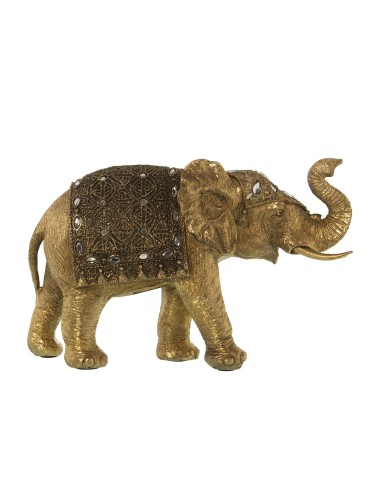 Figura Elefante Resina Dorado 30,5x11x18,5cm