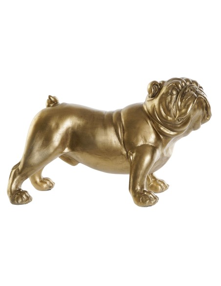 Figura Bulldog dorado de resina Figura Bulldog dorado de resina