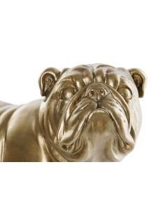 Figura Bulldog dorado de resina 2