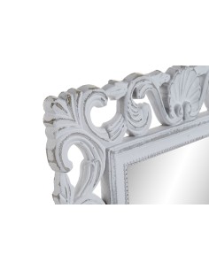 ESPEJO MADERA CALADA BLANCO 40*55 2