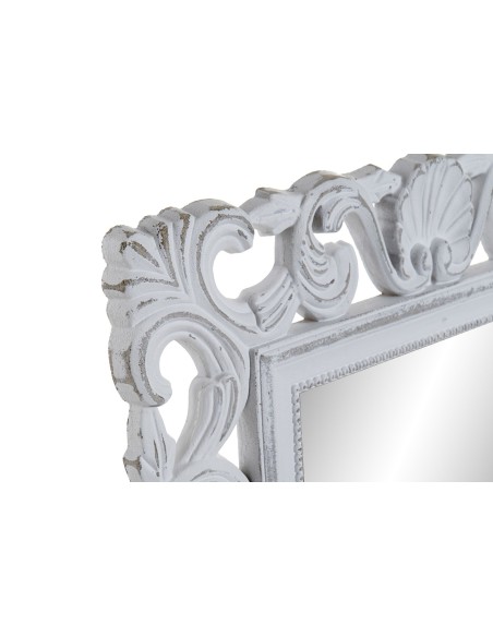 ESPEJO MADERA CALADA BLANCO 40*55