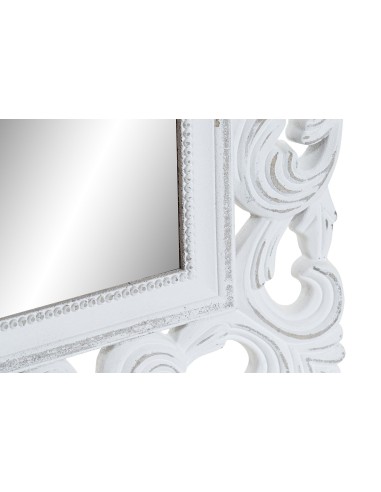 ESPEJO MADERA CALADA BLANCO 40*55