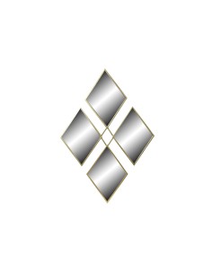 ESPEJO METAL ROMBOS DORADO 63*90