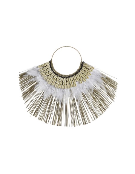 Decoración de Pared Plumas y Conchas Decoración de Pared Plumas y Conchas