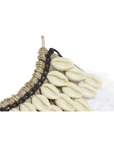 DECORACION PARED PLUMAS CONCHAS