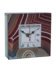 RELOJ SOBREMESA CRISTAL 14*14CM
