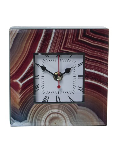 RELOJ SOBREMESA CRISTAL 14*14CM