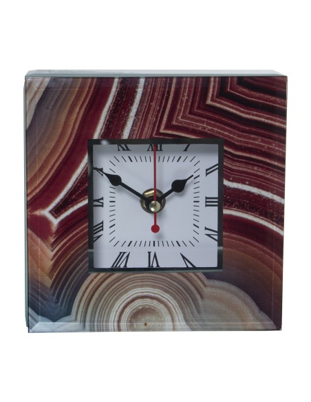 RELOJ SOBREMESA CRISTAL 14*14CM RELOJ SOBREMESA CRISTAL 14*14CM