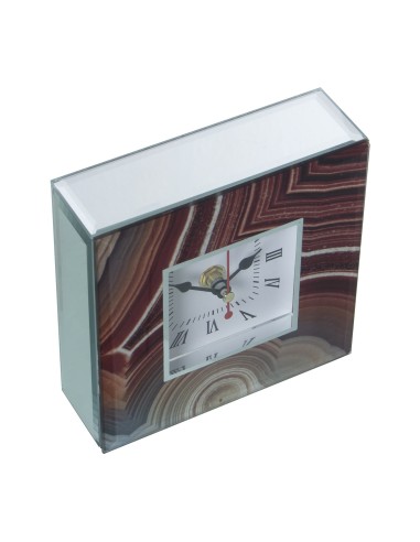 RELOJ SOBREMESA CRISTAL 14*14CM