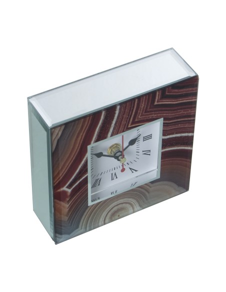 RELOJ SOBREMESA CRISTAL 14*14CM RELOJ SOBREMESA CRISTAL 14*14CM