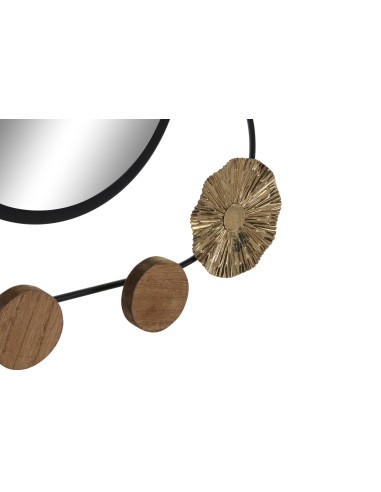 DECORACION PARED METAL MADERA MARRON