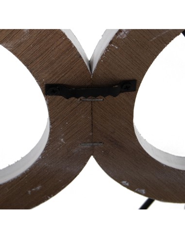 Decoracion pared metal/madera 60cm