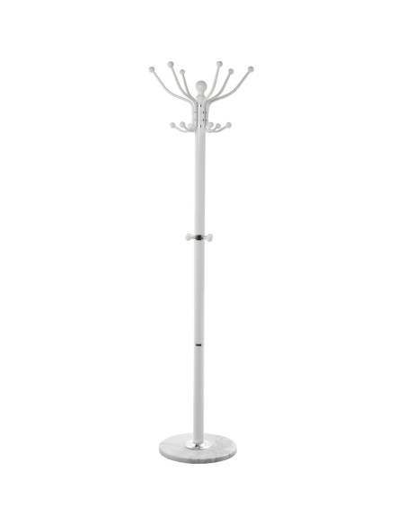Perchero De Pie Metal Blanco C/base Mármol 175cm Perchero De Pie Metal Blanco C/base Mármol 175cm