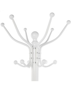 Perchero De Pie Metal Blanco C/base Mármol 175cm 2