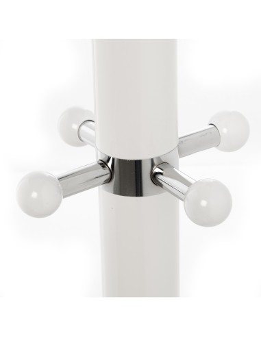 Perchero De Pie Metal Blanco C/base Mármol 175cm