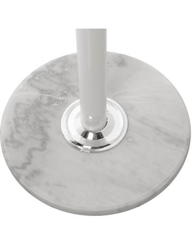 Perchero De Pie Metal Blanco C/base Mármol 175cm