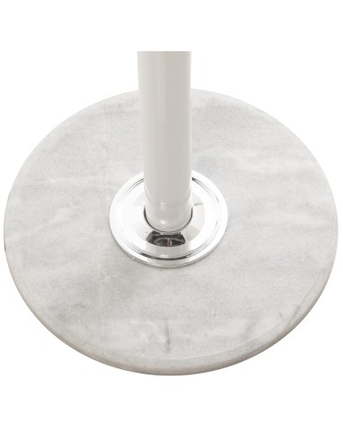 Perchero De Pie Metal Blanco C/base Mármol 175cm