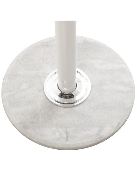 Perchero De Pie Metal Blanco C/base Mármol 175cm