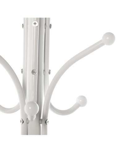 Perchero De Pie Metal Blanco C/base Mármol 175cm