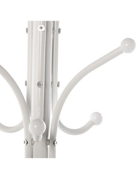 Perchero De Pie Metal Blanco C/base Mármol 175cm