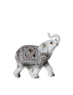 Figura Resina Elefante Blanco 15x7x15cm