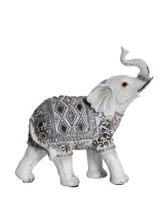 Figura Resina Elefante Blanco 20,5x8x20,5cm