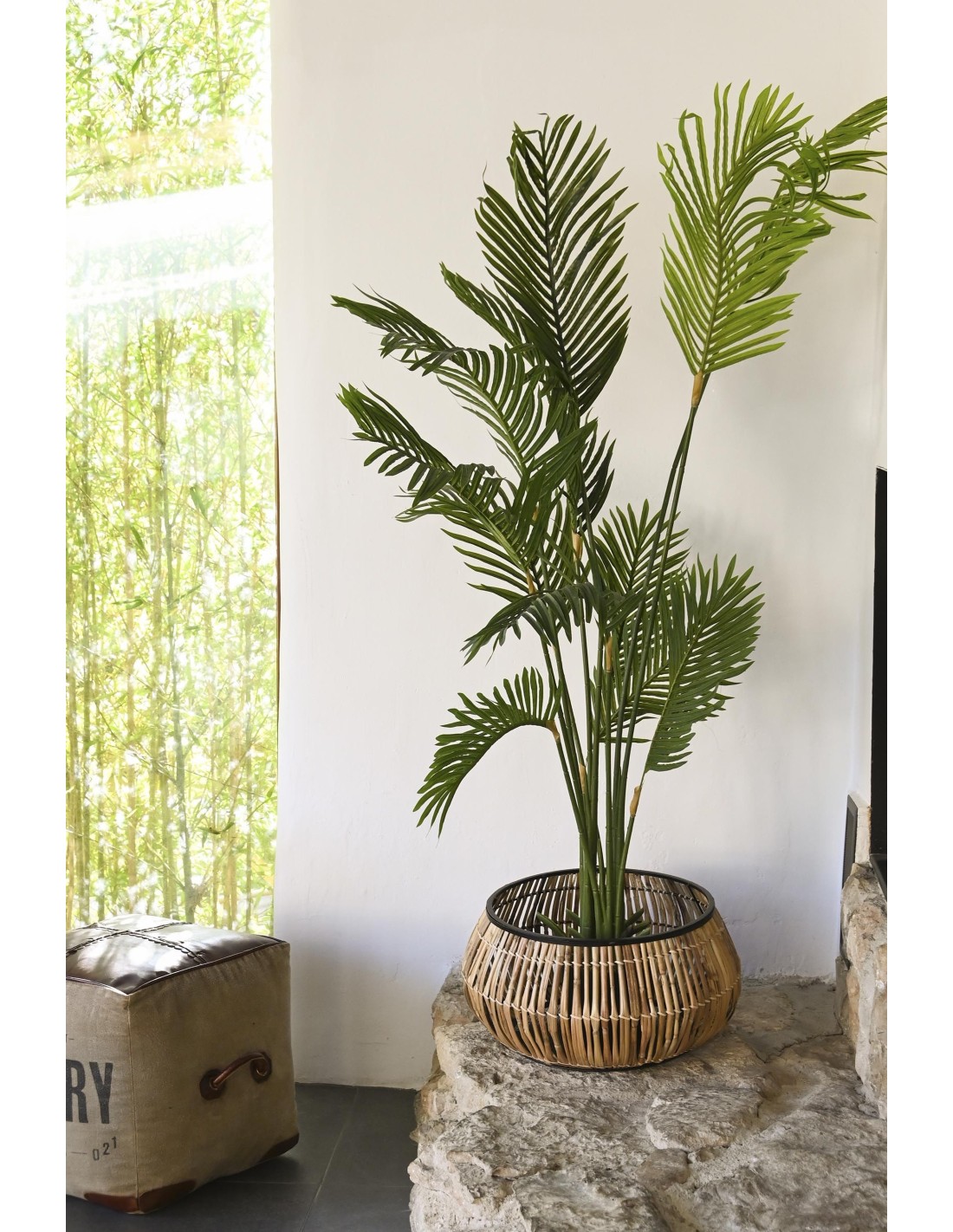 Planta artificial Palmera Areca fibra de coco 180cm 