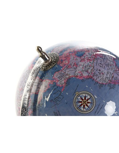 GLOBO TERRAQUEO ALUMINIO PVC 23X20X32 AZUL