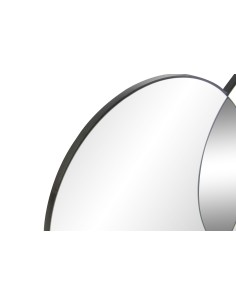 Espejo Cristal Madera Círculos Ahumado 2