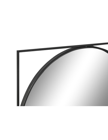 ESPEJO HIERRO CRISTAL 85,5X3X85,5 NEGRO