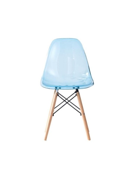 SILLA  ABEDUL Y PVC AZUL SILLA  ABEDUL Y PVC AZUL