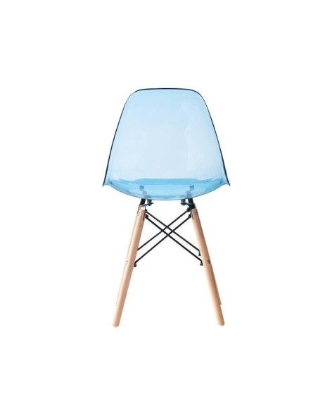 SILLA  ABEDUL Y PVC AZUL SILLA  ABEDUL Y PVC AZUL