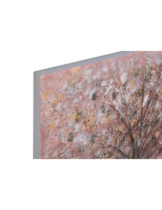 Cuadro Árbol Rosa y Oro en Relieve 2