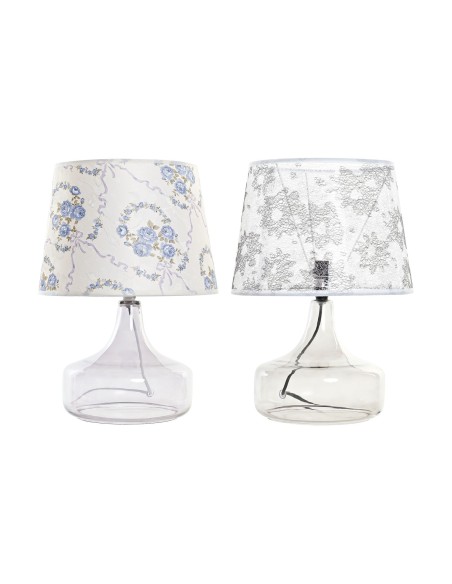 LAMPARA SOBREMESA CRISTAL 28X28X40,5 FLORES LAMPARA SOBREMESA CRISTAL 28X28X40,5 FLORES