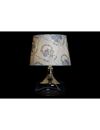 LAMPARA SOBREMESA CRISTAL 28X28X40,5 FLORES
