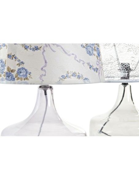 LAMPARA SOBREMESA CRISTAL 28X28X40,5 FLORES LAMPARA SOBREMESA CRISTAL 28X28X40,5 FLORES