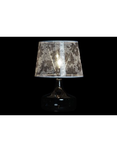 LAMPARA SOBREMESA CRISTAL 28X28X40,5 FLORES