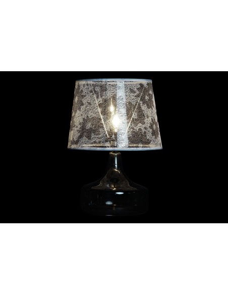 LAMPARA SOBREMESA CRISTAL 28X28X40,5 FLORES LAMPARA SOBREMESA CRISTAL 28X28X40,5 FLORES