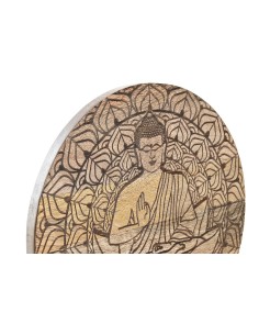 Figura buda madera natural 2