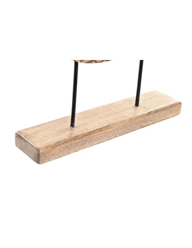 DECORACION MANGO METAL 30X8X40 BUDA NATURAL MARRON