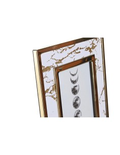 MARCO FOTO 10X15 PU INOX 22,5X1X17,5 MARMOL BLANCO 2