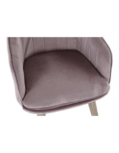 SILLA VELVET RUBBERWOOD 56X55X74 ROSA 2