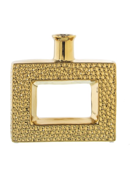 Jarrón Cerámica Dorado 24x6x24cm