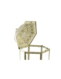 Farola Metal Cristal Dorado 2