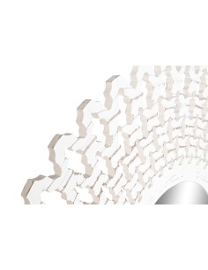 Espejo De Madera Decape En Blanco 2