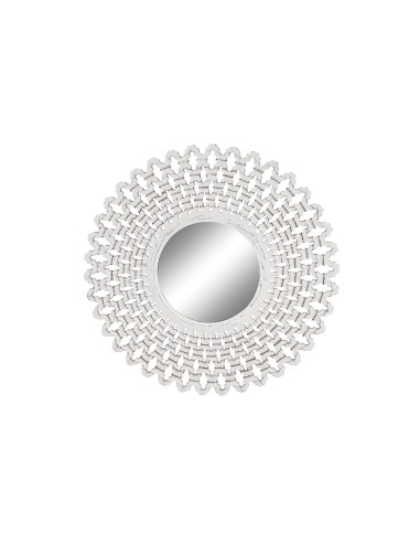 ESPEJO DE MADERA DECAPE EN BLANCO DE 90X2,5X90